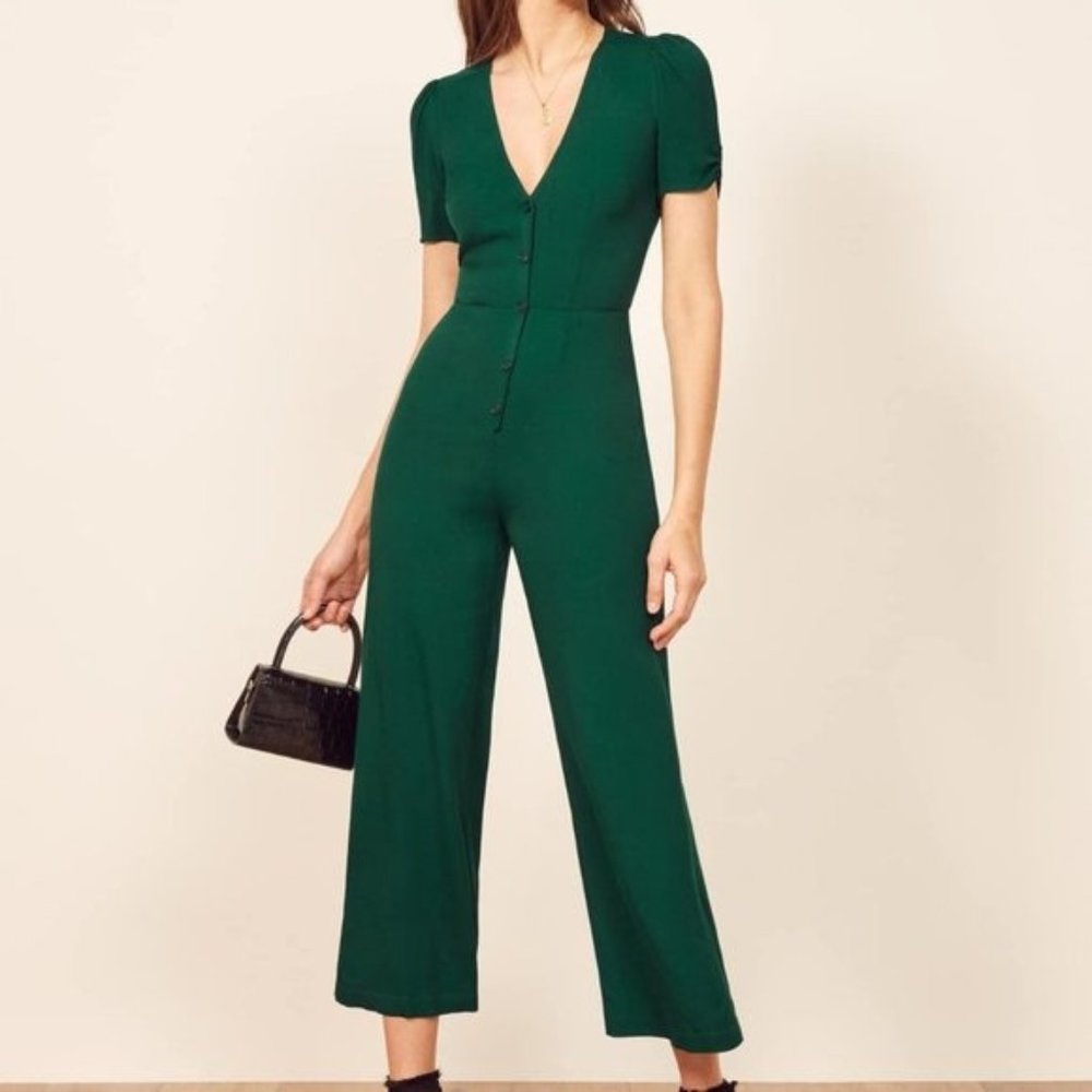 Reformation Alice Jumpsuit (Green)